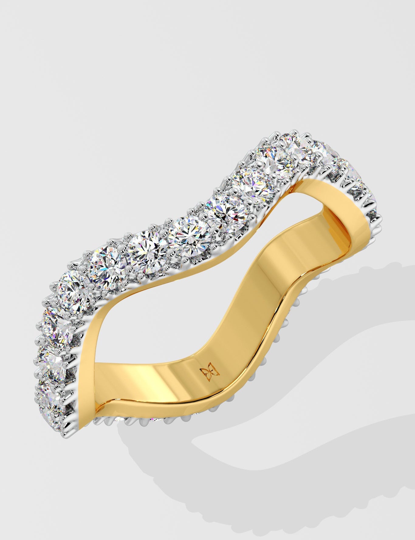 Lab Grown Diamond Wave Promise Ring