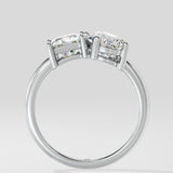 Princess & Pear Toi-et-Moi Diamond Ring