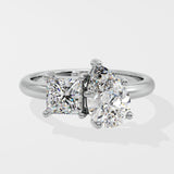 Princess & Pear Toi-et-Moi Diamond Ring
