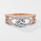 1.5 ct Ripple Solitaire Diamond Ring