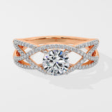 1.5 ct Ripple Solitaire Diamond Ring