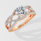 1.5 ct Ripple Solitaire Diamond Ring