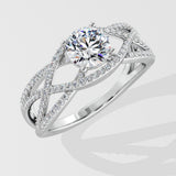 1.5 ct Ripple Solitaire Diamond Ring