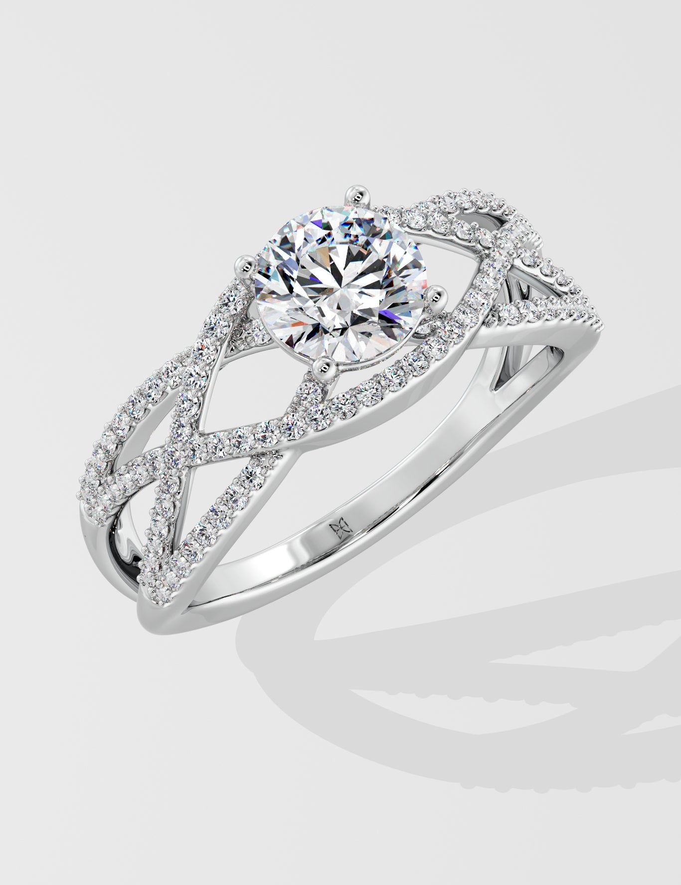 1.5 ct Ripple Solitaire Diamond Ring