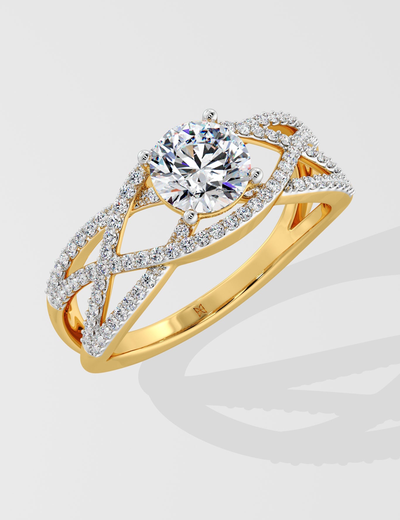 1.5 ct Ripple Solitaire Diamond Ring