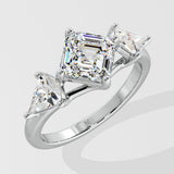 2 Ct Asscher Kite Ring