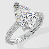 3 ct Pear Ritz Ring