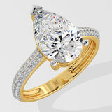 3 ct Pear Ritz Ring