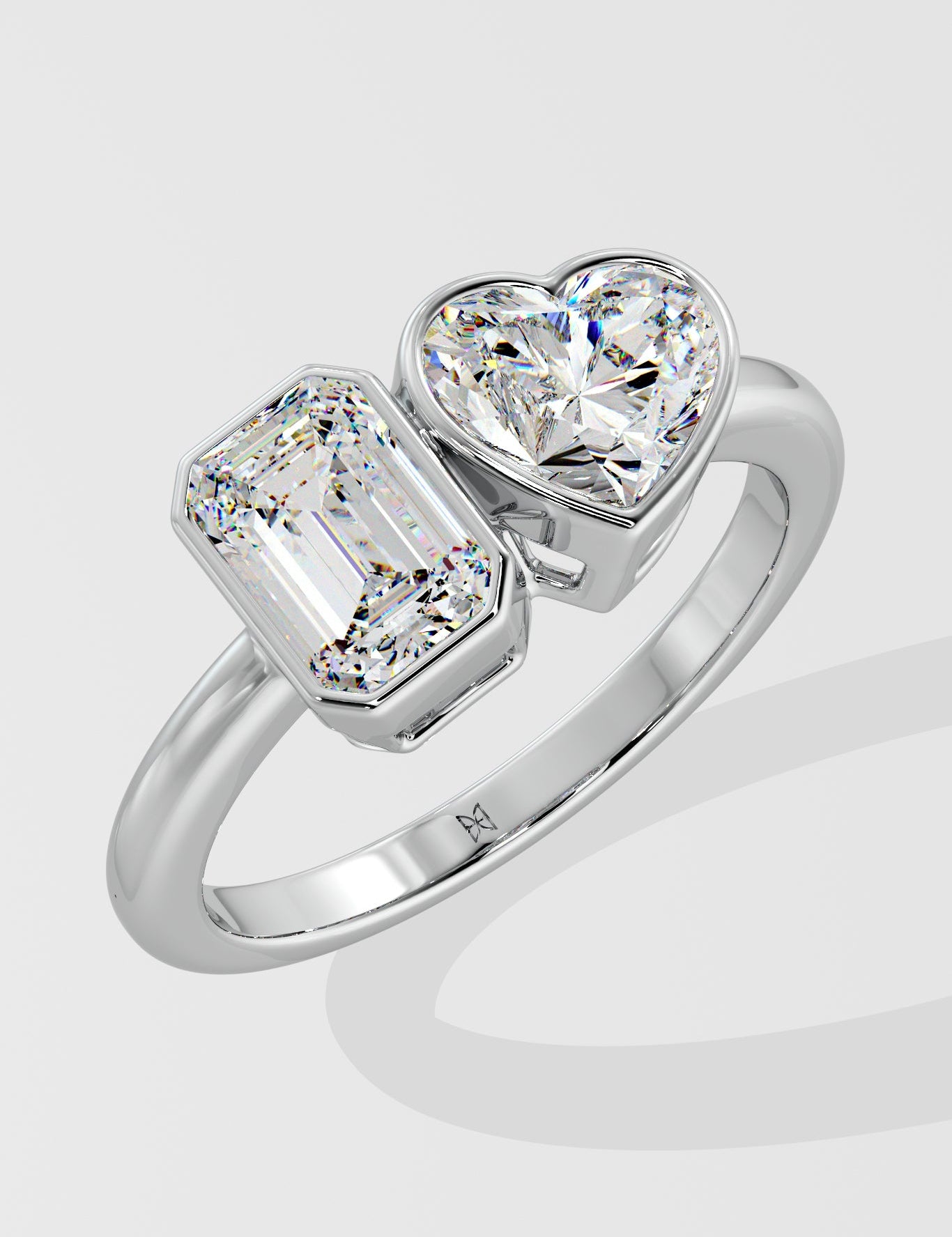 Toi-et-Moi Bezel Diamond Ring