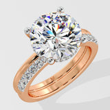 3 ct Double Band Solitaire Ring