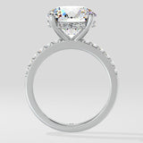 3 ct Double Band Solitaire Ring