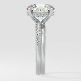 3 ct Double Band Solitaire Ring
