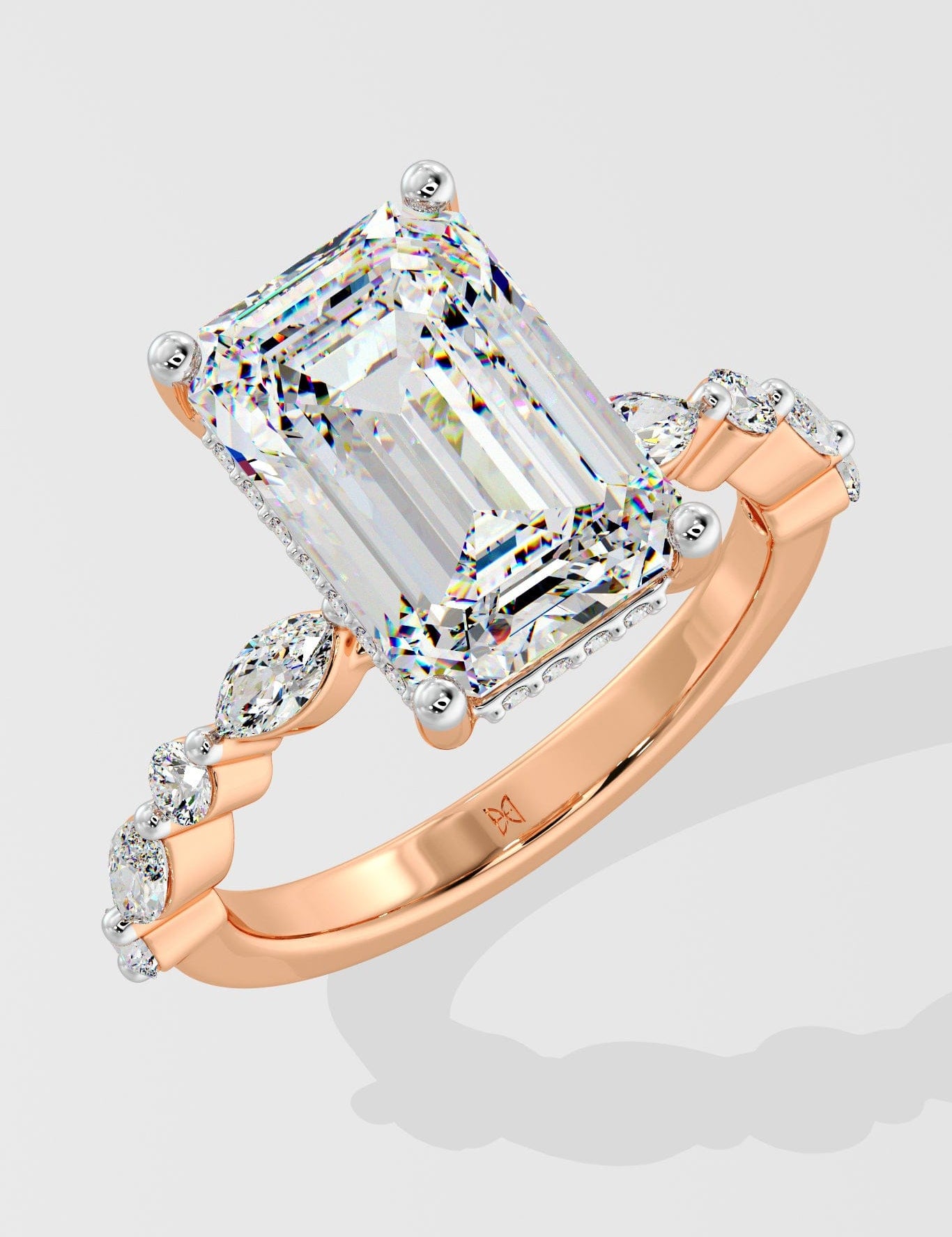 4 ct Emerald Askew Ring