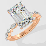 4 Ct Emerald Askew Ring