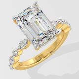 4 Ct Emerald Askew Ring