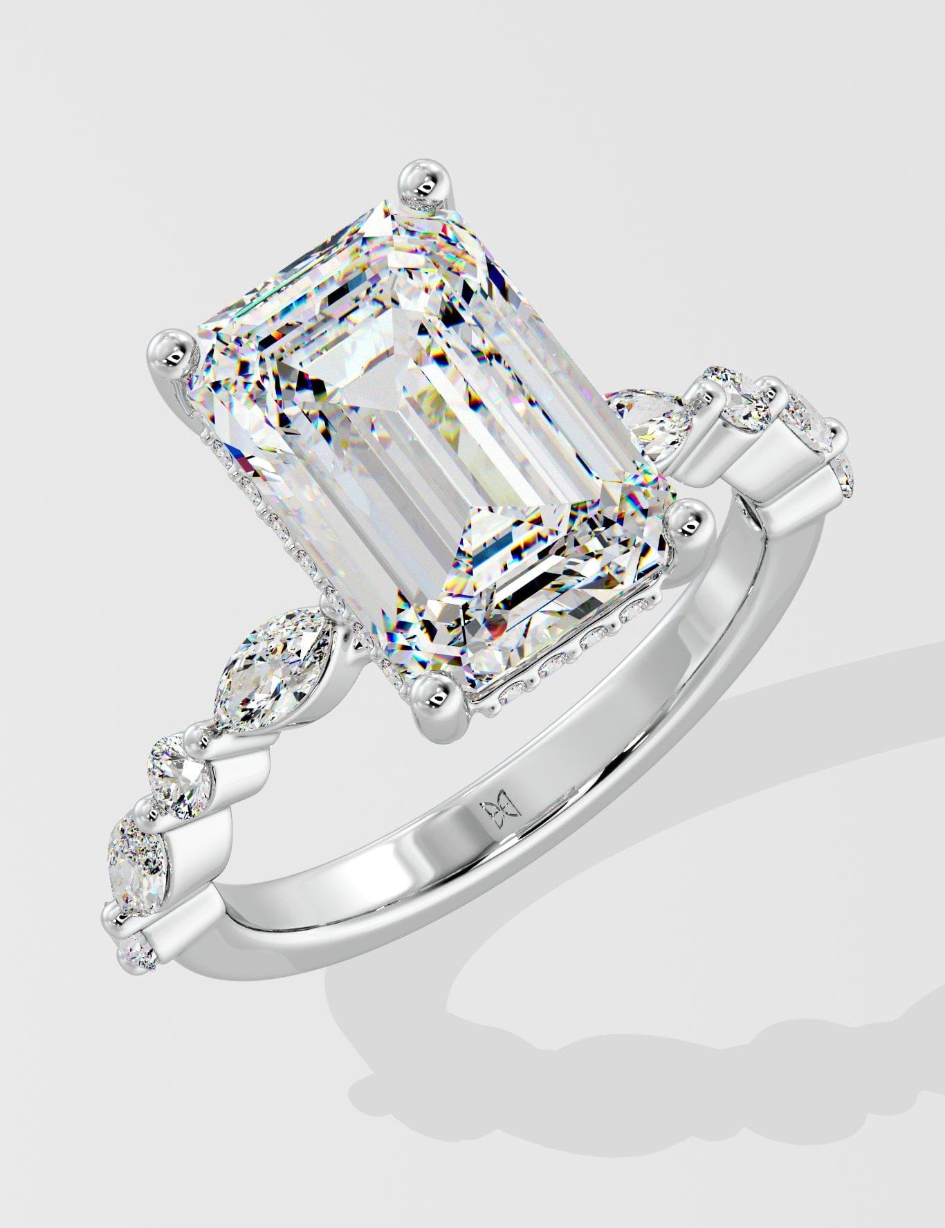 4 ct Emerald Askew Ring