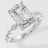 4 Ct Emerald Askew Ring