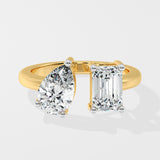 Toi-et-Moi Duality Diamond Ring