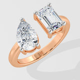 Toi-et-Moi Duality Diamond Ring