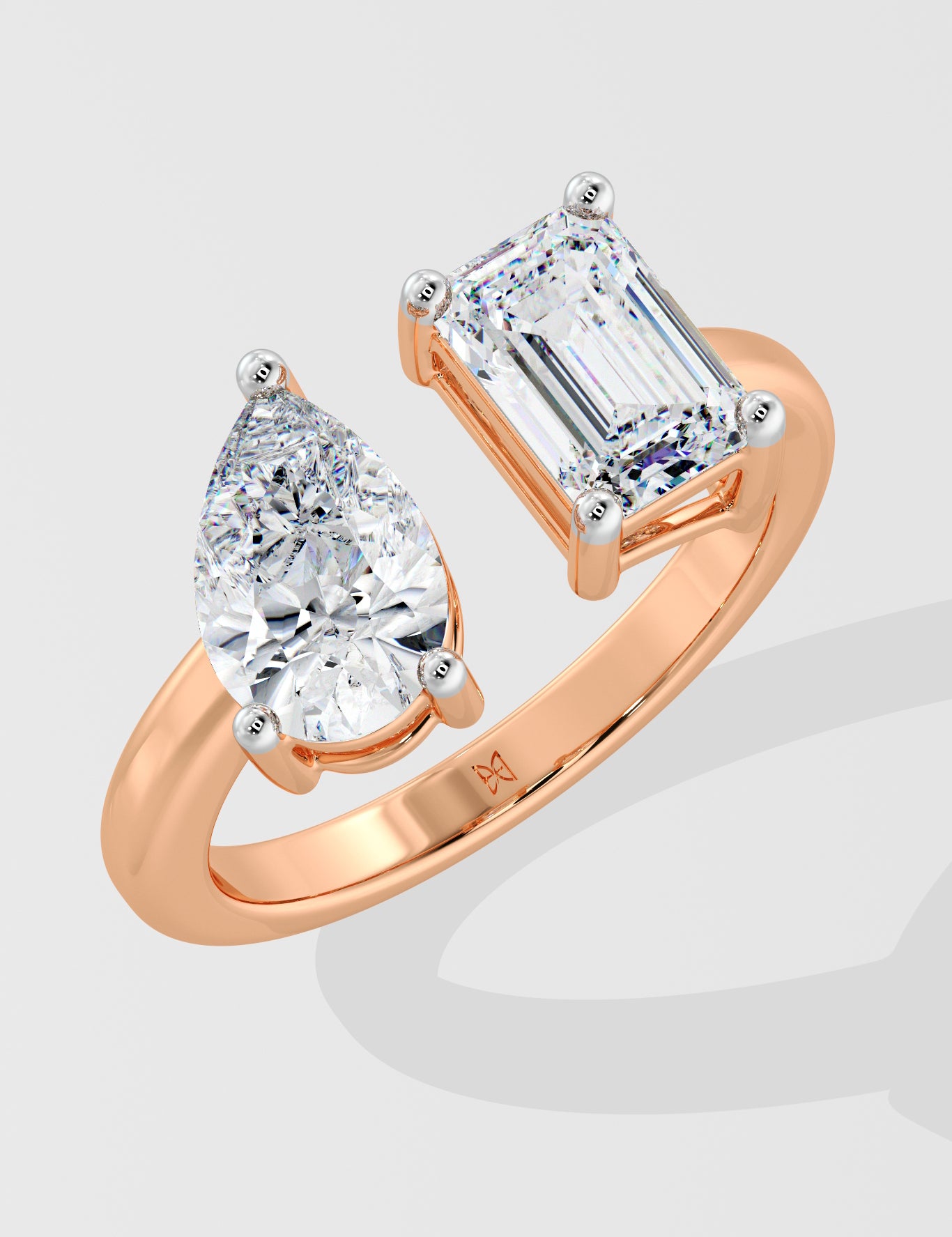 Toi-et-Moi Duality Diamond Ring