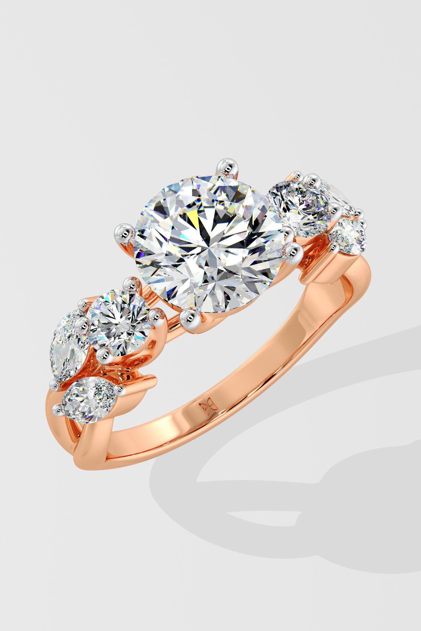 Lab Grown Plume Diamond Ring
