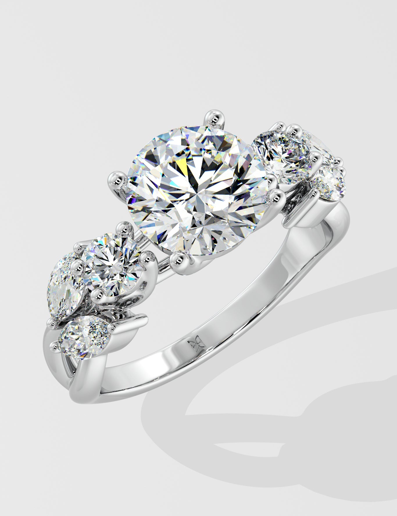 1.5 ct Plume Diamond Ring