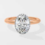 2 Ct Oval Halo Diamond Ring