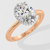 2 Ct Oval Halo Diamond Ring