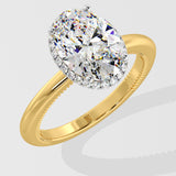 2 Ct Oval Halo Diamond Ring