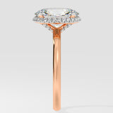 2 Ct Oval Halo Diamond Ring