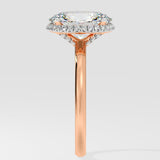 2 Ct Oval Halo Diamond Ring