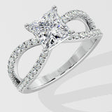 1.5 ct Princess Bow Diamond Ring
