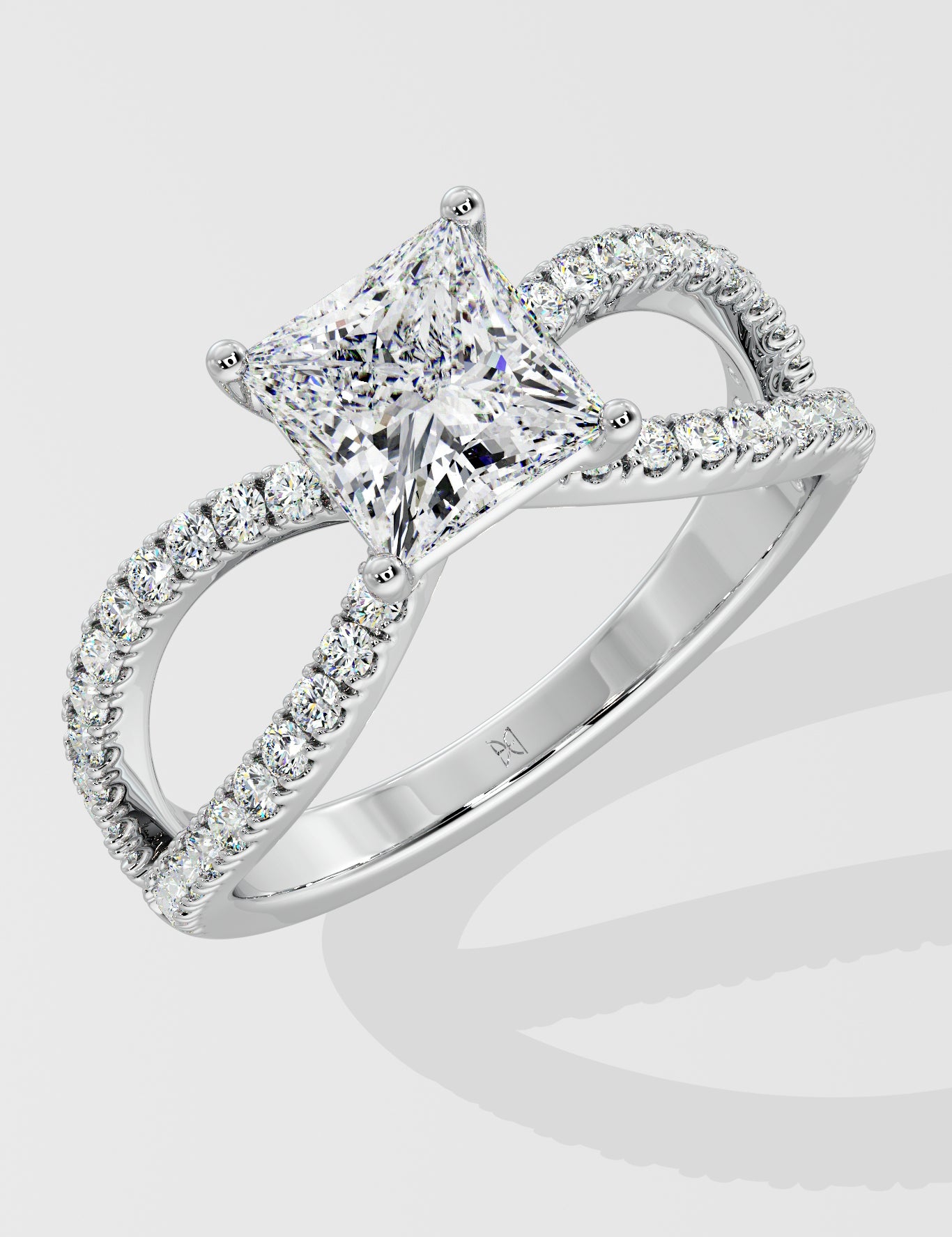 1.5 ct Princess Bow Diamond Ring