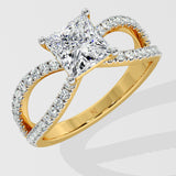 1.5 ct Princess Bow Diamond Ring