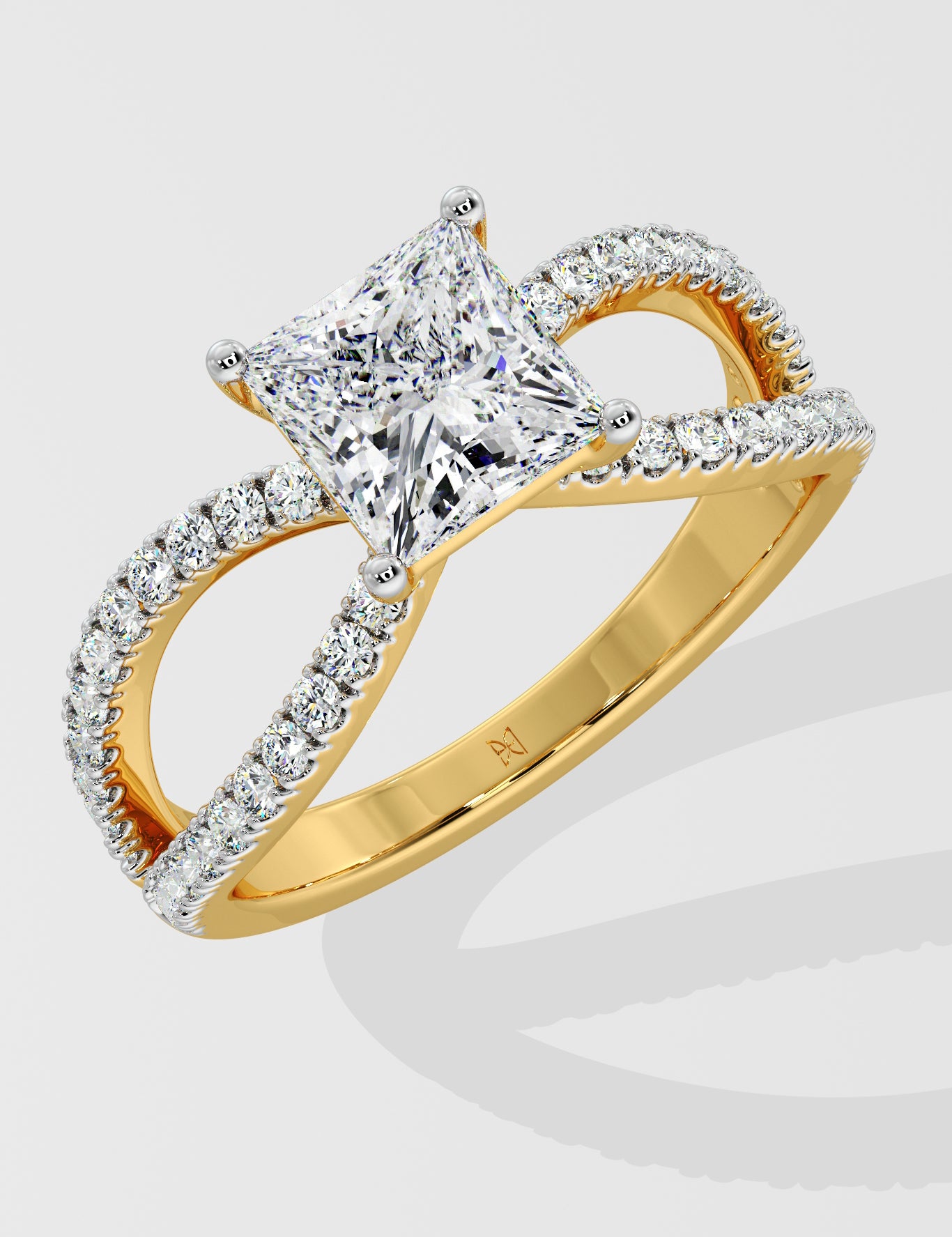 1.5 ct Princess Bow Diamond Ring