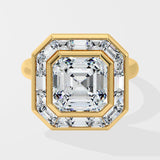 3.5 ct Asscher Halo Ring