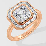 3.5 ct Asscher Halo Ring