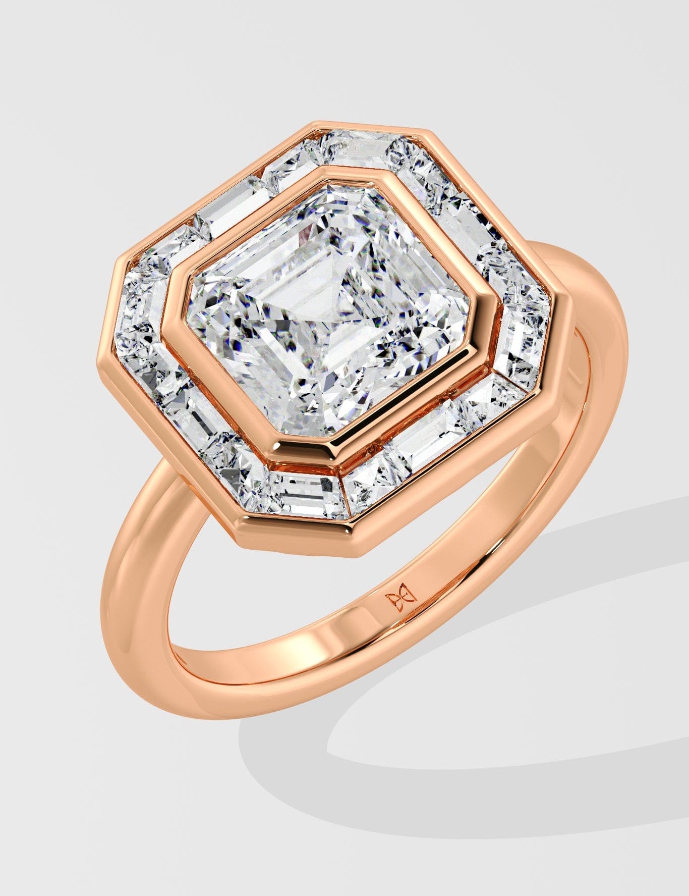 3.5 ct Asscher Halo Ring