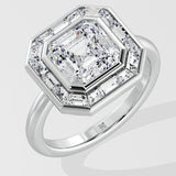 3.5 ct Asscher Halo Ring