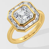 3.5 ct Asscher Halo Ring