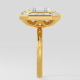 3.5 ct Asscher Halo Ring