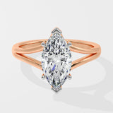 2 ct Marquise Flow Diamond Ring