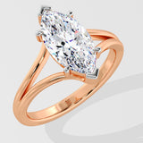 2 ct Marquise Flow Diamond Ring