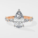 2 ct Pear Askew Diamond Ring