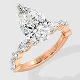2 ct Pear Askew Diamond Ring