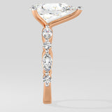 2 ct Pear Askew Diamond Ring