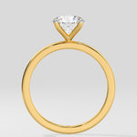 Diamond ring with a light gray background