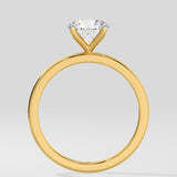 Diamond ring with a light gray background