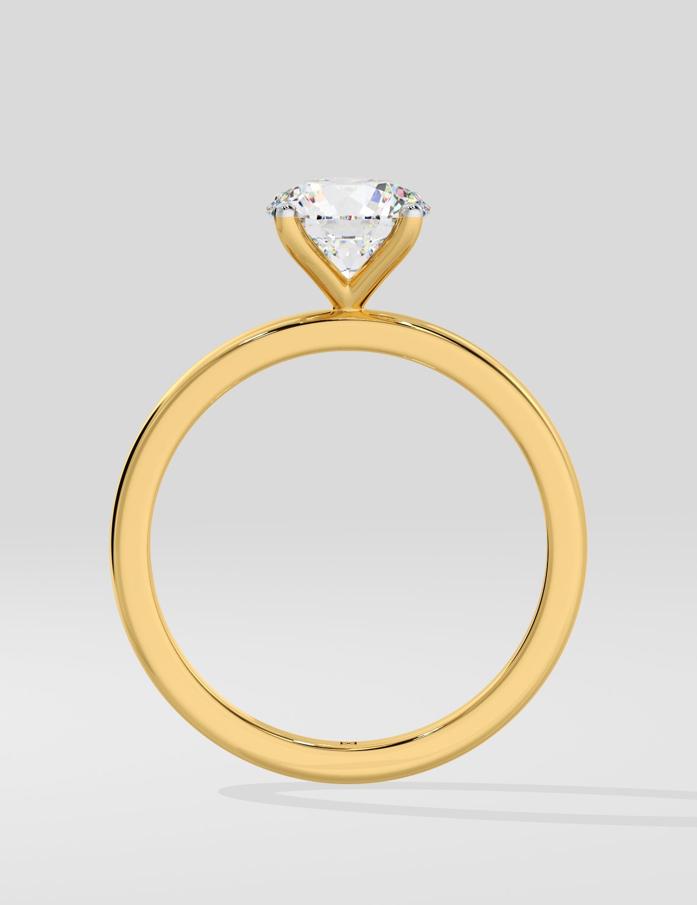Diamond ring with a light gray background