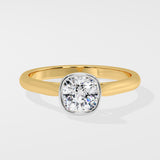 1 ct Cushion Bezel Diamond Ring
